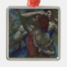 Young Ballet Dancers (Ballerinas) (av Edgar Degas) Julgransprydnad Metall