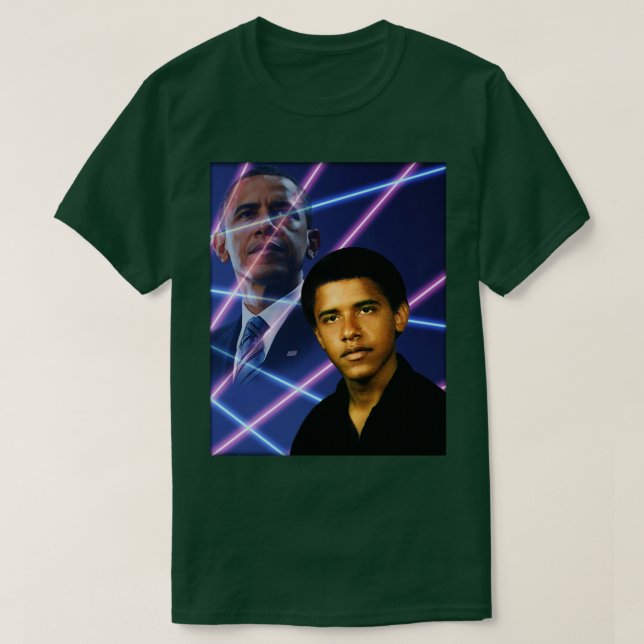 Young Barack Obama School Bild Laser T Shirt (Design framsida)