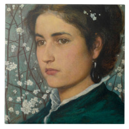 Young Beauty (Elegant Woman) (Female Porträtt) Kakelplatta