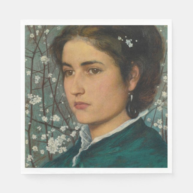 Young Beauty (Elegant Woman) (Female Porträtt) Pappersservett (Framsidan)