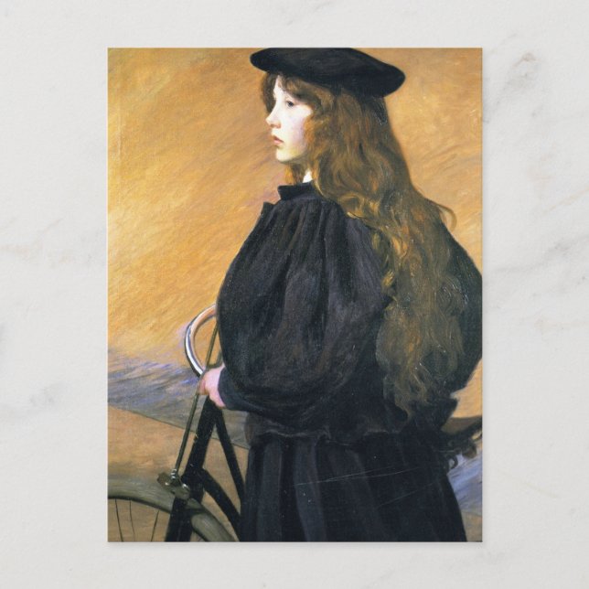 Young Bicyclist av Lilla Cabot Perry Vykort (Framsida)