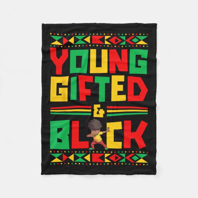 Young Black Boy African Amerikansk historia Boy Fleecefilt (Framsidan)