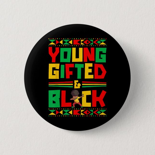 Young Black Boy African Amerikansk historia Boy Knapp (Framsida)