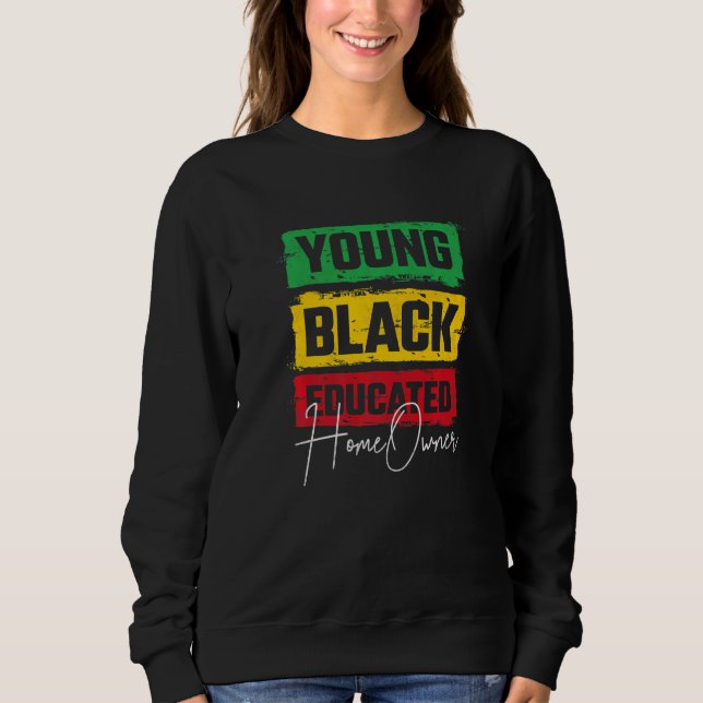 Young Black Educated Homeowner Housewarming Party T Shirt (Framsida)