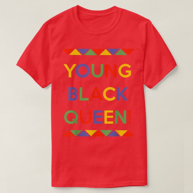 Young Black Queen LGBT Pride Month  T Shirt (Design framsida)