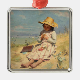 Young Botanist (av Paul Peel) Julgransprydnad Metall