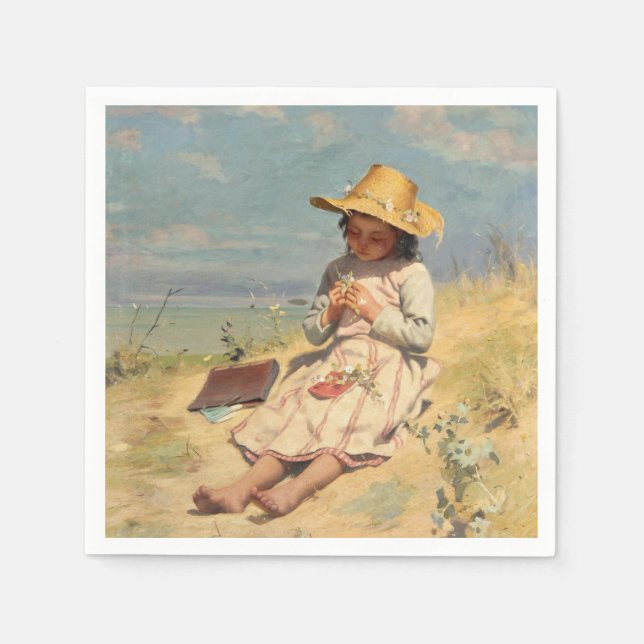 Young Botanist (av Paul Peel) Pappersservett (Framsidan)