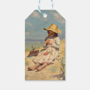 Young Botanist (av Paul Peel) Presentetikett