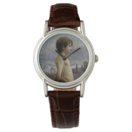 Young Boy vid Beach (av Jules Bastien-Lepage) Armbandsur