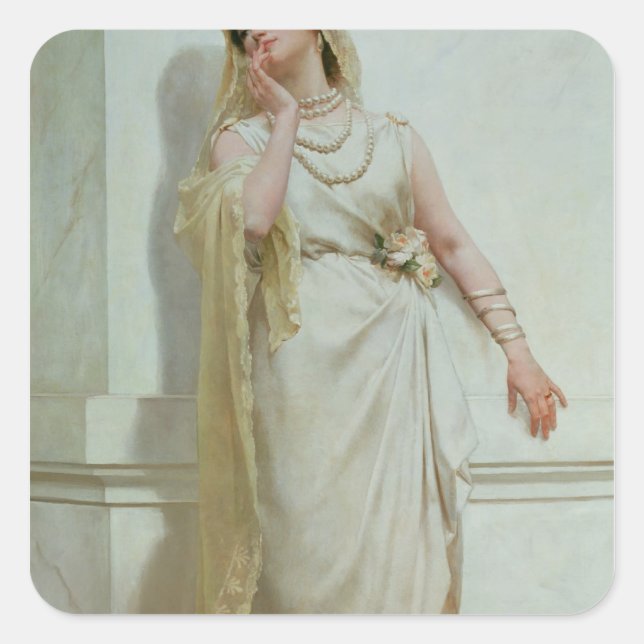 Young Bride 1883 Fyrkantigt Klistermärke (Framsida)