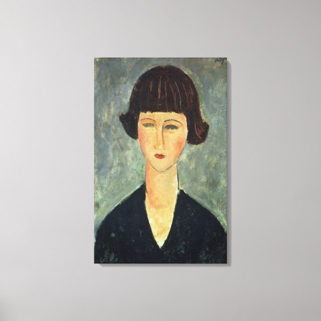 Young Brunette, 1917 (oil on canvas) Canvastryck (Framsida)