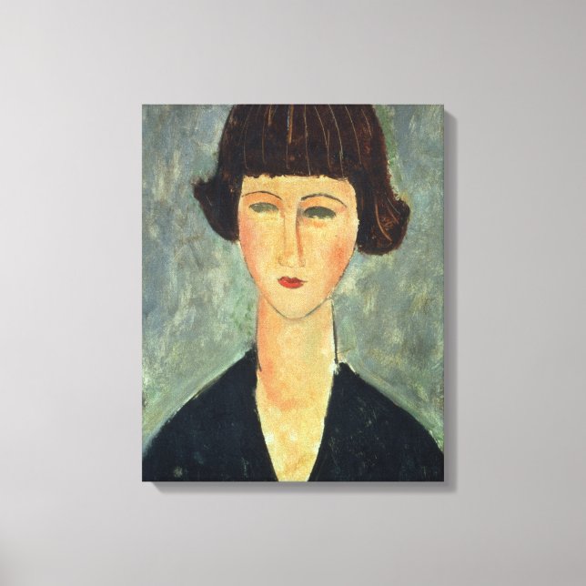 Young Brunette, 1917 (oil on canvas) Canvastryck (Framsida)