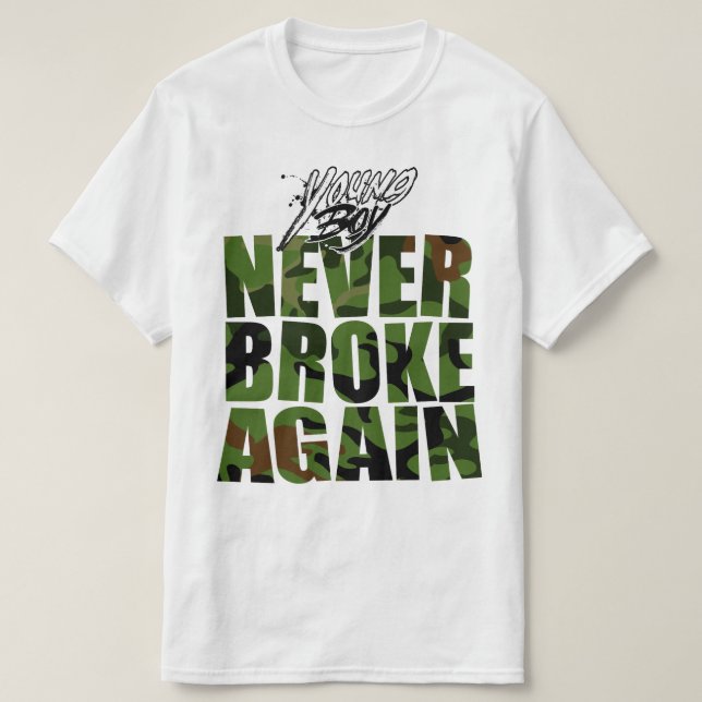 Young Buck Fattigare aldrig igen T Shirt (Design framsida)