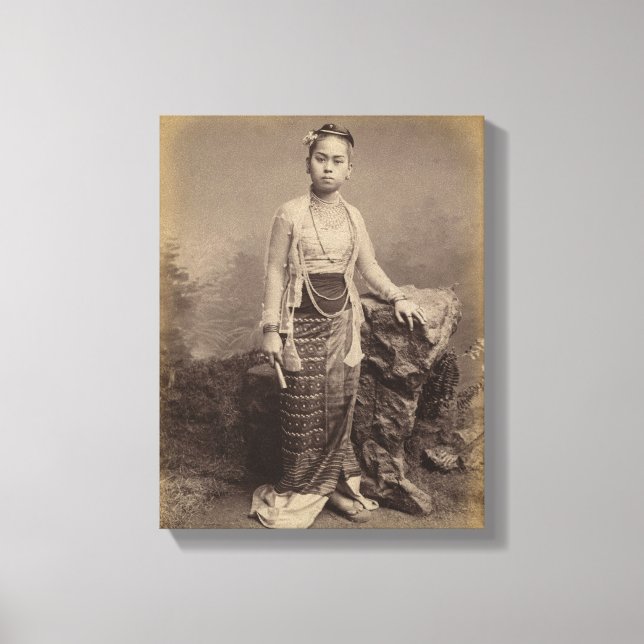 Young Burmese Girl, 1875 Canvastryck (Framsida)