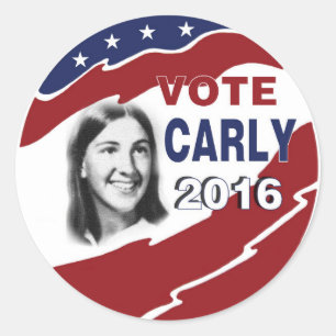 Young Carly Fiorina Runt Klistermärke