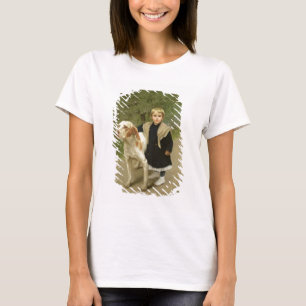 Young Child och a Big Hund (olja på canvas) Tee Shirt