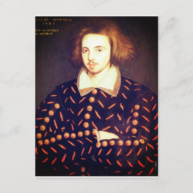 Young Christopher Marlowe Postcard Vykort (Framsida)