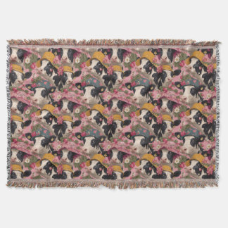 Young Cows Wearing Spring Hats In Strawberry Field Filt