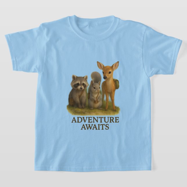 Young Critters Klubb Tee #1 - "Äventyr Awaits" (Laydown)