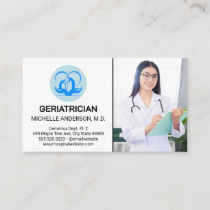 Young Dam Medical Doktor Geriatrician Visitkort