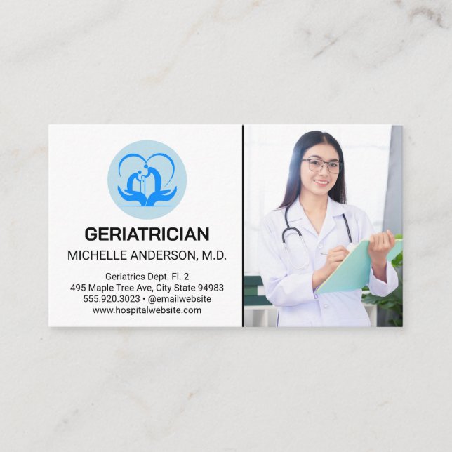 Young Dam Medical Doktor | Geriatrician Visitkort (Framsida)