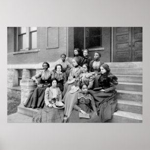 Young Dam vid Fisk, 1890-talet Poster