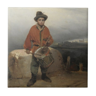 Young Drummer Boy (av Gerolamo Induno) Kakelplatta