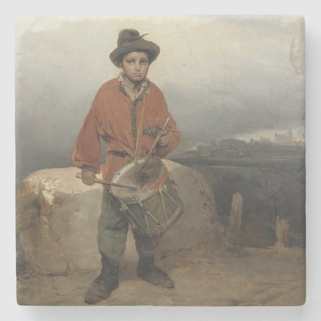 Young Drummer Boy (av Gerolamo Induno) Stenunderlägg (Framsidan)