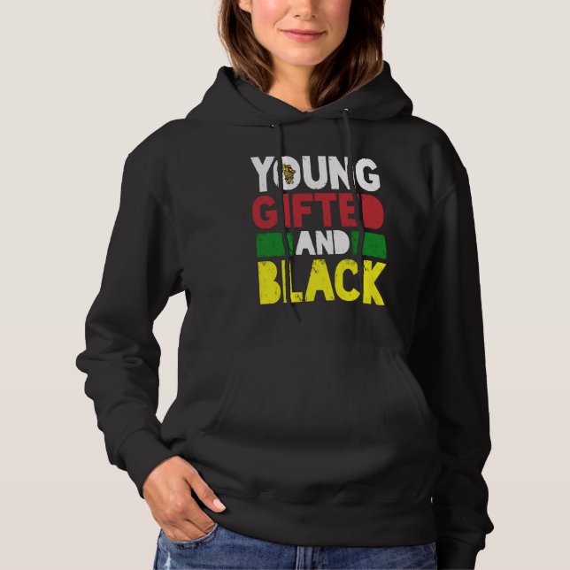 Young ed And Black African Pride Black History Mon T Shirt (Framsida)