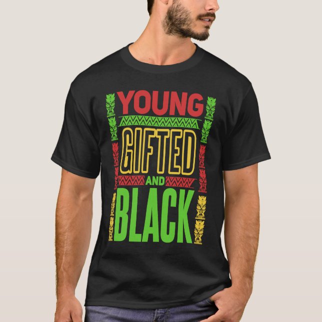 Young  ed and Black Black History Month  1 T Shirt (Framsida)