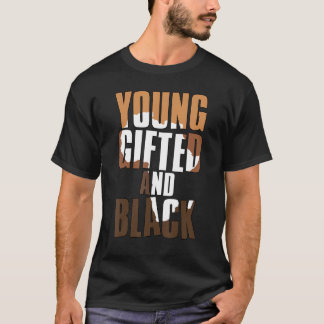 Young ed And Black Girl Melanin Queen Girls Kids T Shirt