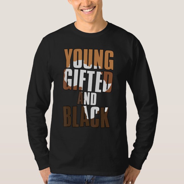 Young ed And Black Girl  Melanin Queen Girls Kids T Shirt (Framsida)