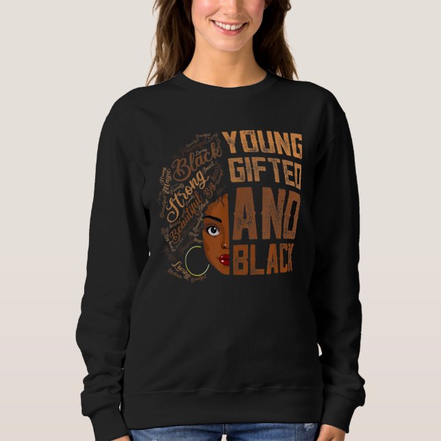 Young ed And Black History Month African Melanin W T Shirt (Framsida)