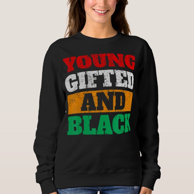 Young Ed and Black Pride African Black History Mon T Shirt (Framsida)