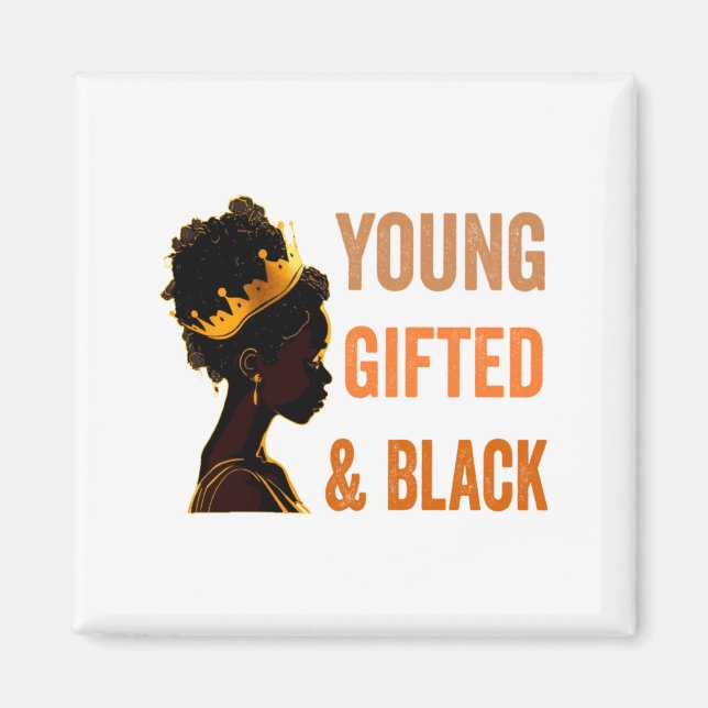 Young Ed Black African American History Girl You T Magnet (Framsidan)