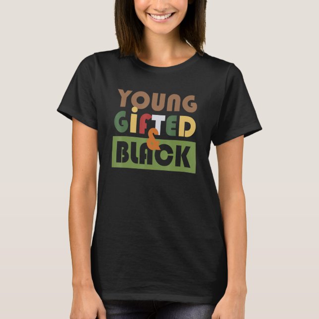 Young Ed Black African Black History Prid T Shirt (Framsida)