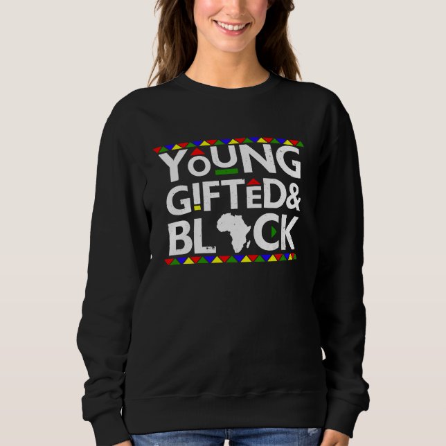 Young ed Black Melanin African Black History Month T Shirt (Framsida)