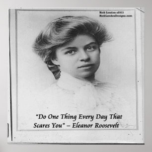 Young Eleanor Roosevelt gör något Scary Poste Poster