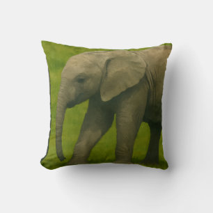 Young Elephant with Guardian in Grassy Reserve Kudde