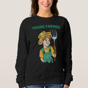 Young Farmer Farm Yard Tractor Harvest Agricultura T Shirt