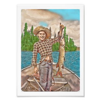 YOUNG FISHERMAN FOTOTRYCK