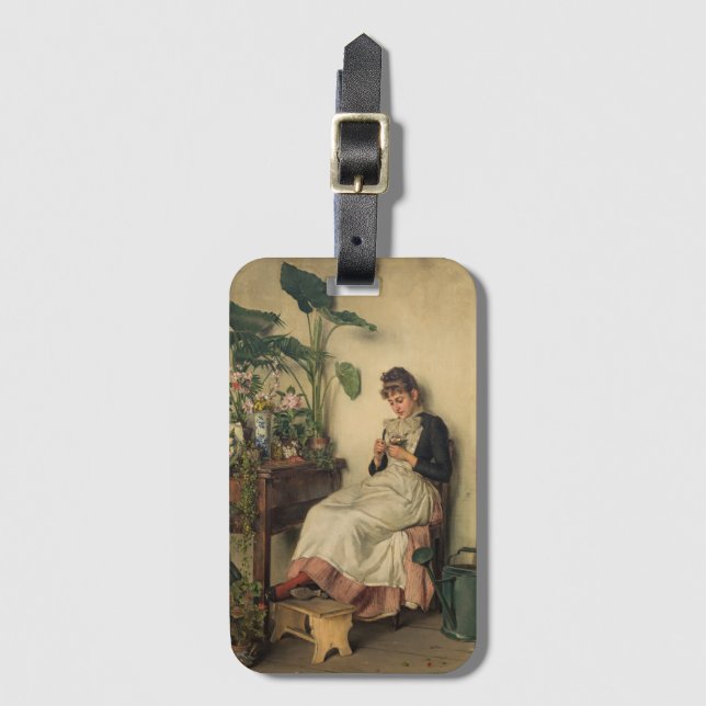 Young Florist (av Carl Zewy) Bagagebricka (Framsida vertikal)