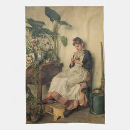 Young Florist (av Carl Zewy) Kökshandduk