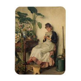 Young Florist (av Carl Zewy) Magnet