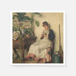 Young Florist (av Carl Zewy) Pappersservett