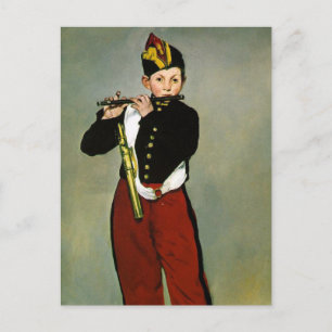 Young Flutist Fifer Manet Impressionist Painting Vykort