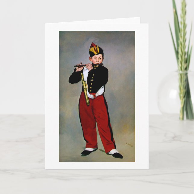 Young Flutist, The Fifer, Edouard Manet, 1866 Kort (Framsida)