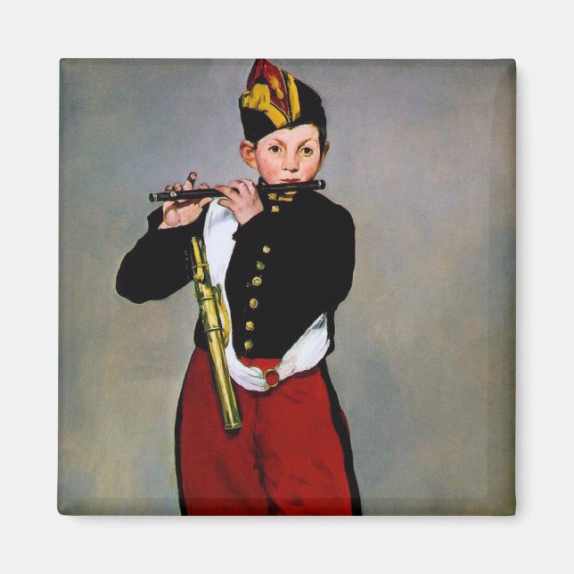 Young Flutist, The Fifer, Edouard Manet, 1866 Magnet (Framsidan)