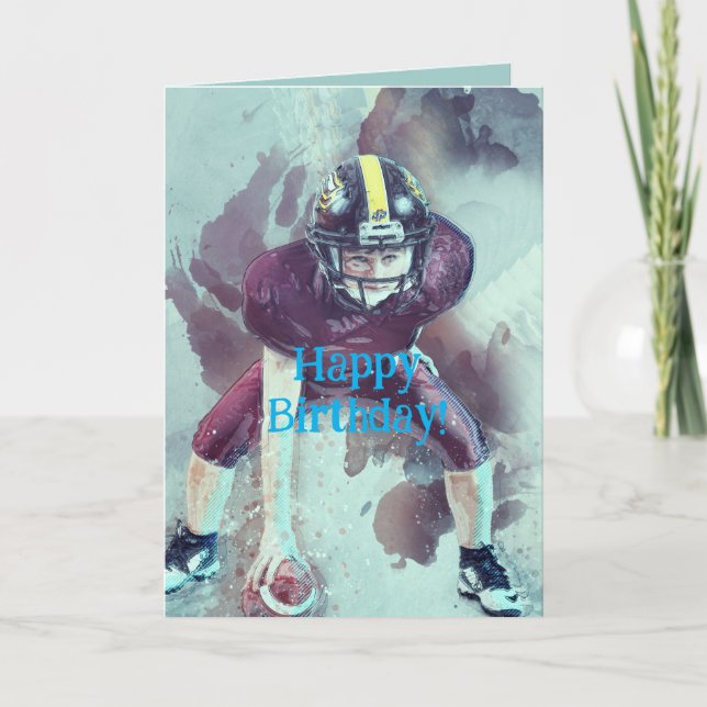YOUNG FOOTBALL BIRTHDAY CARD TACK KORT (Framsida)