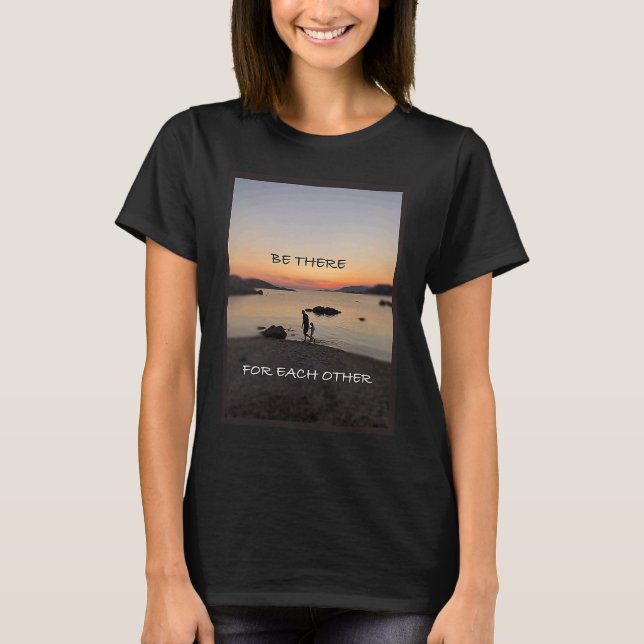 Young Gemini Be there Sunset Photo Men Women Youth T Shirt (Framsida)